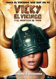 Cartel de Vicky El Vikingo y el martillo de Thor