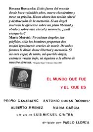 Cartel de El mundo que fue y el que es