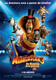 Cartel de Madagascar 3: De marcha por Europa