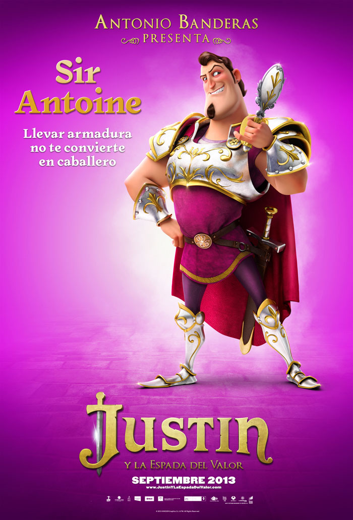 Justin y la espada del valor - cartel Sir Antoine