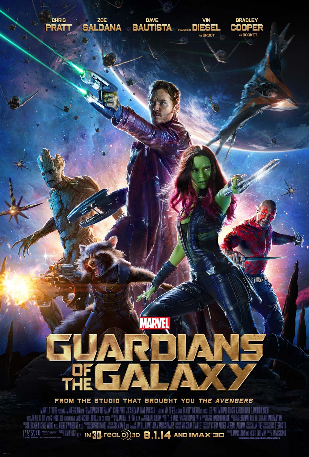 Guardianes de la galaxia - cartel versión original