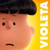 Carlitos y Snoopy cartel reducido Violeta