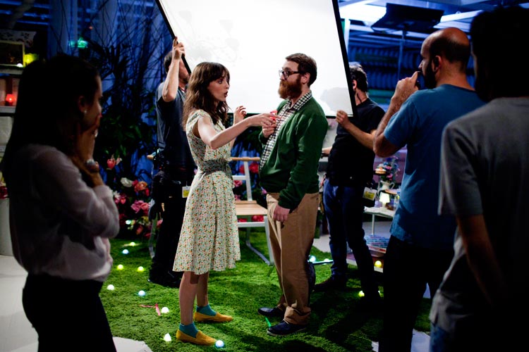 En el rodaje de Requisitos para ser una persona normal En el rodaje de Requisitos para ser una persona normal