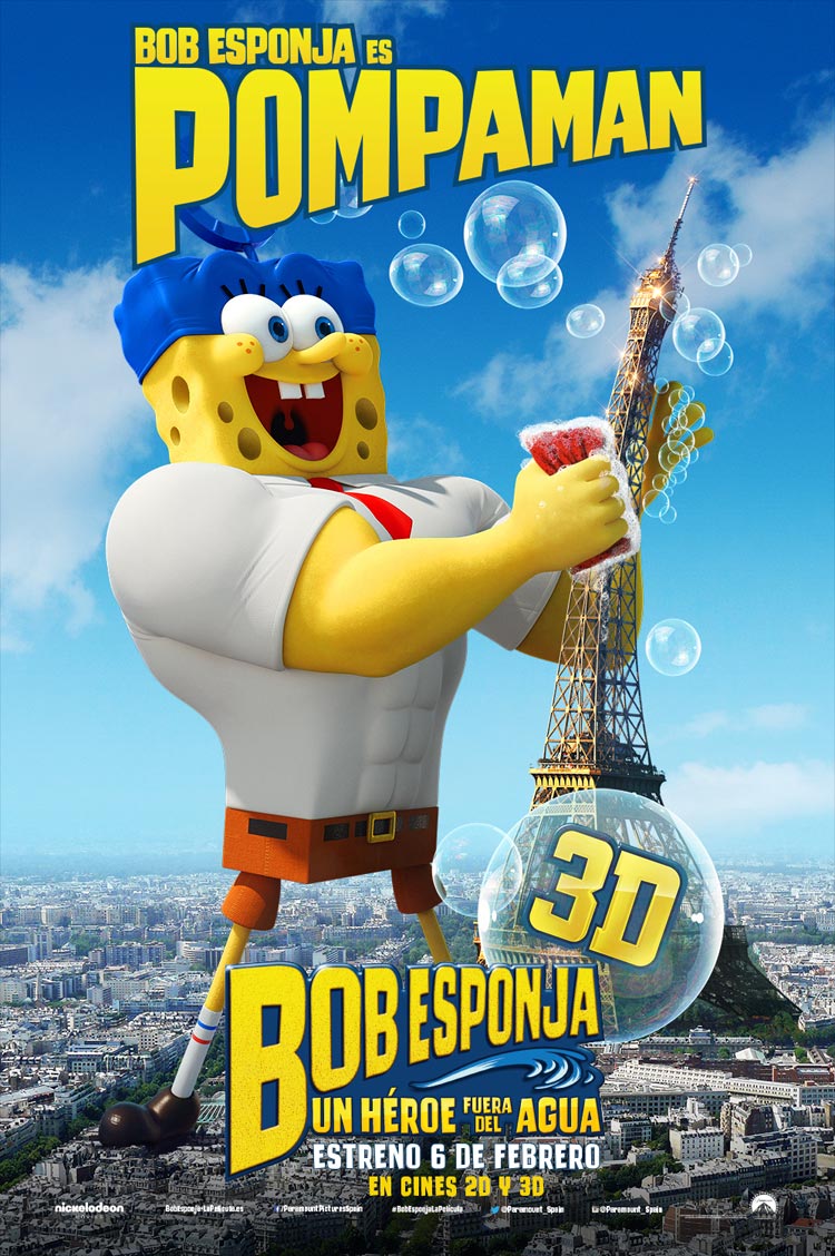 Bob Esponja: Un héroe fuera del agua - cartel Bob Esponja es Pompaman