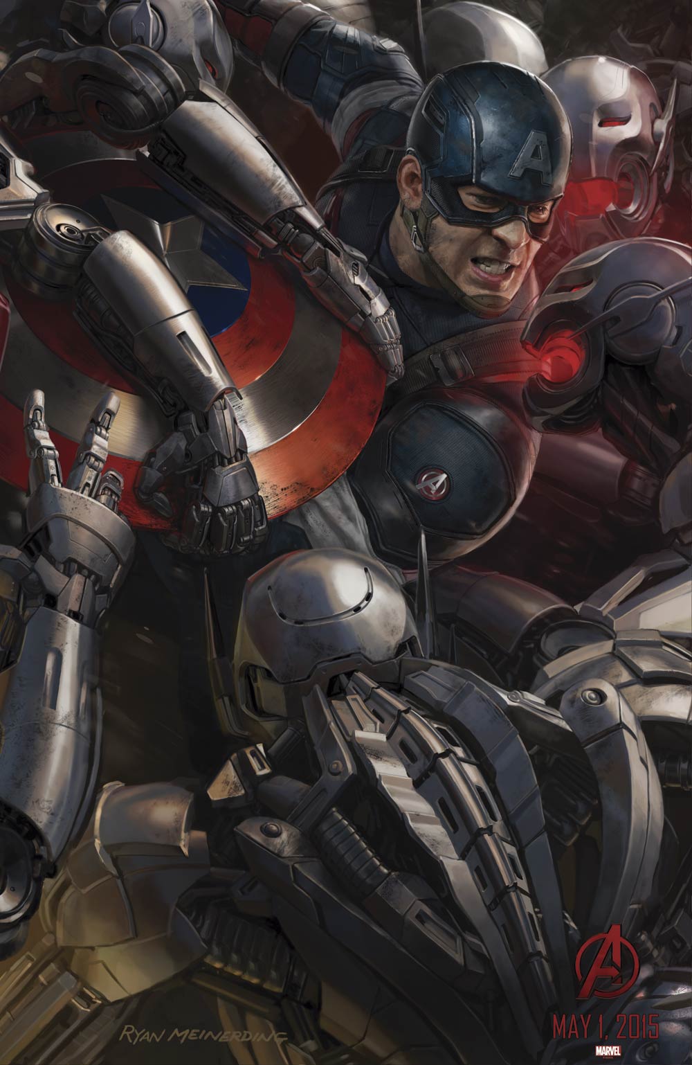 Vengadores: La era de Ultrón - cartel Captain America - Concept Art