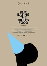 Cartel de Boy eating bird's food