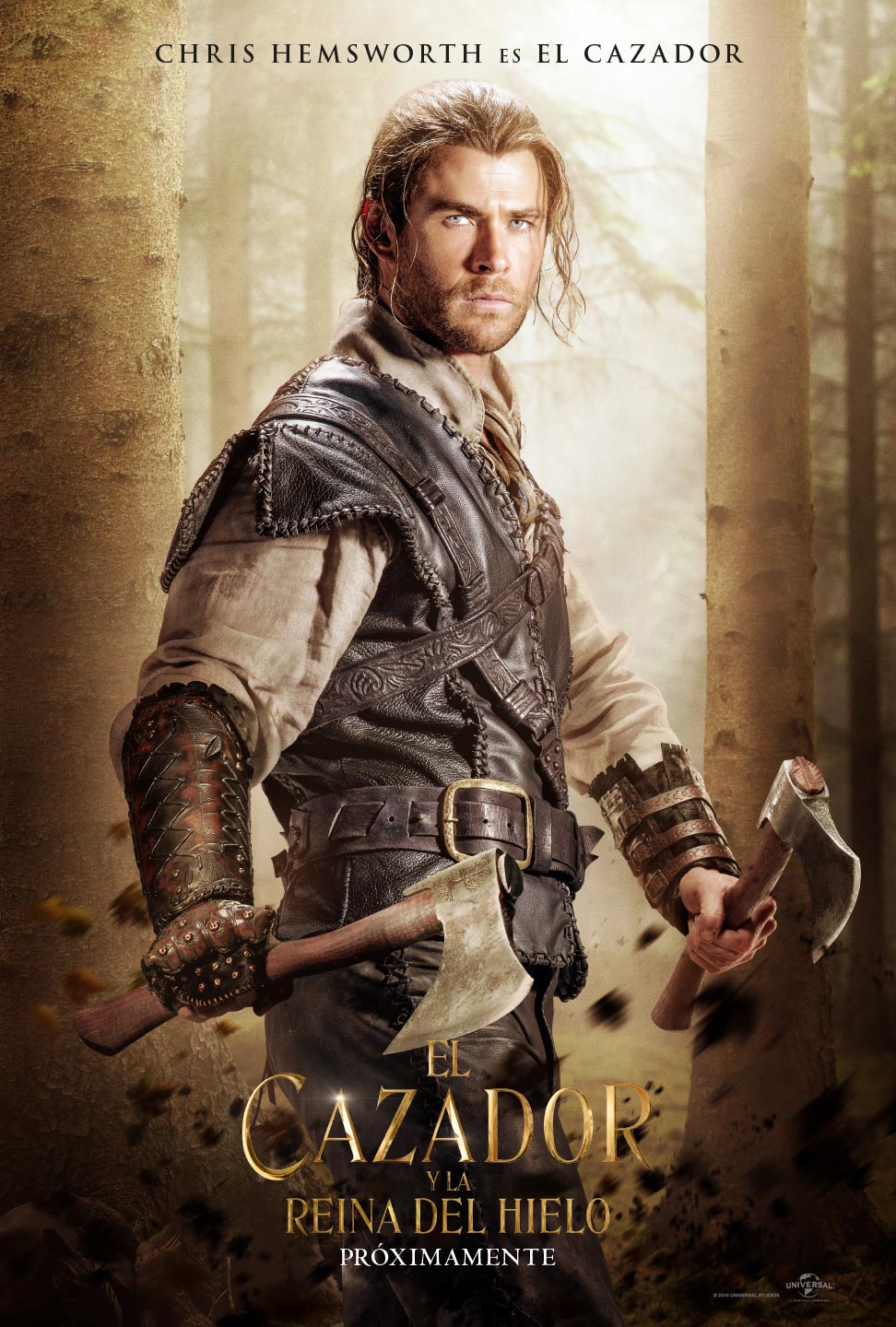 Las crónicas de Blancanieves - El cazador y la reina del hielo - cartel Chris Hemsworth es el cazador