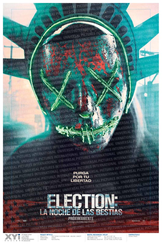 Election: La noche de las bestias - cartel Purga por tu libertad