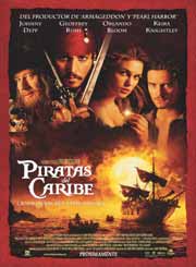 Cartel de Piratas del Caribe. La Maldición de la Perla negra
