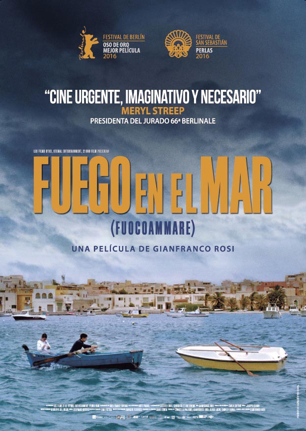 Fuego en el mar - cartel