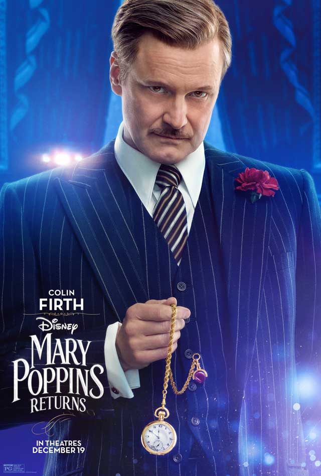 El regreso de Mary Poppins - cartel Colin Firth es William Weatherall Wilkins