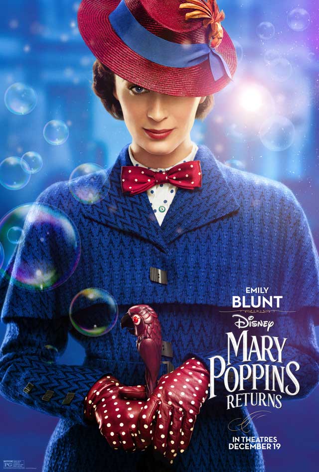 El regreso de Mary Poppins - cartel Emily Blunt es Mary Poppins