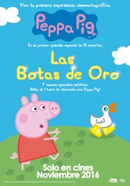 Cartel de Peppa Pig. Las botas de oro