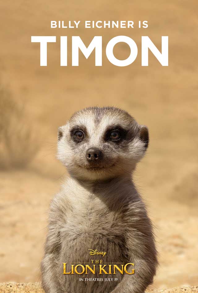 El rey león - cartel Billy Eichner es Timon
