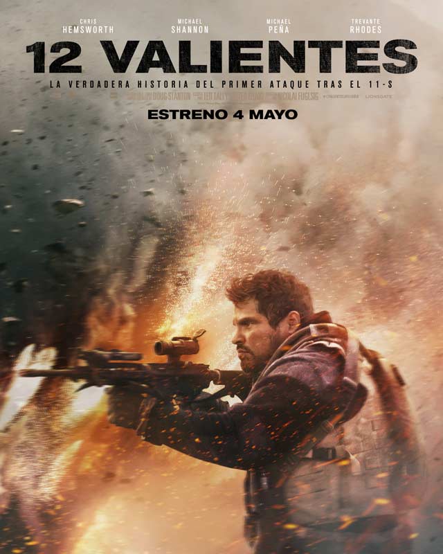 12 valientes - cartel Michael Peña es Sam Diller