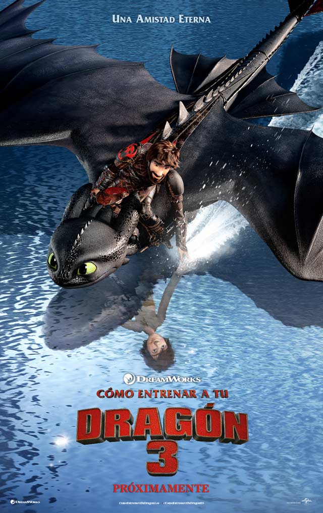 Cómo entrenar a tu dragón 3 - cartel final