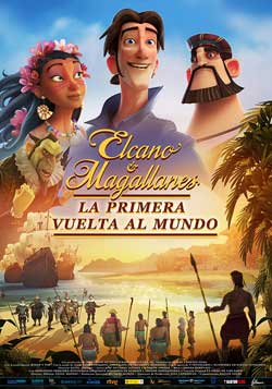 Cartel de Elcano y Magallanes, la primera vuelta al mundo