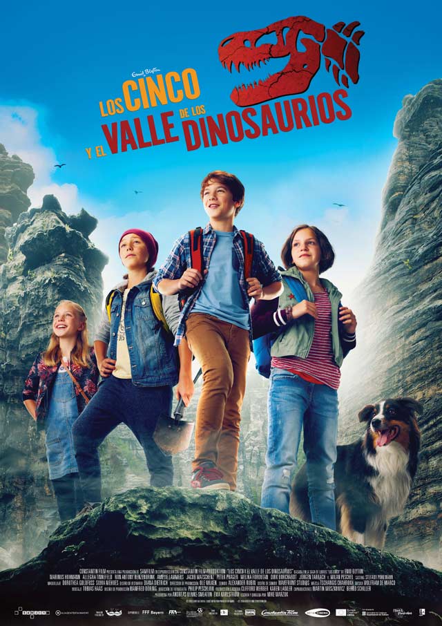 Los cinco y el valle de los dinosaurios - cartel