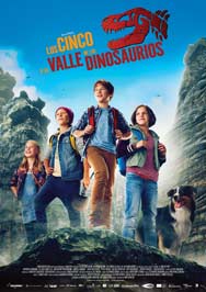 Cartel de Los cinco y el valle de los dinosaurios