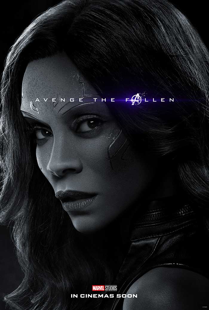 Vengadores: Endgame - cartel Zoe Saldana es Gamora