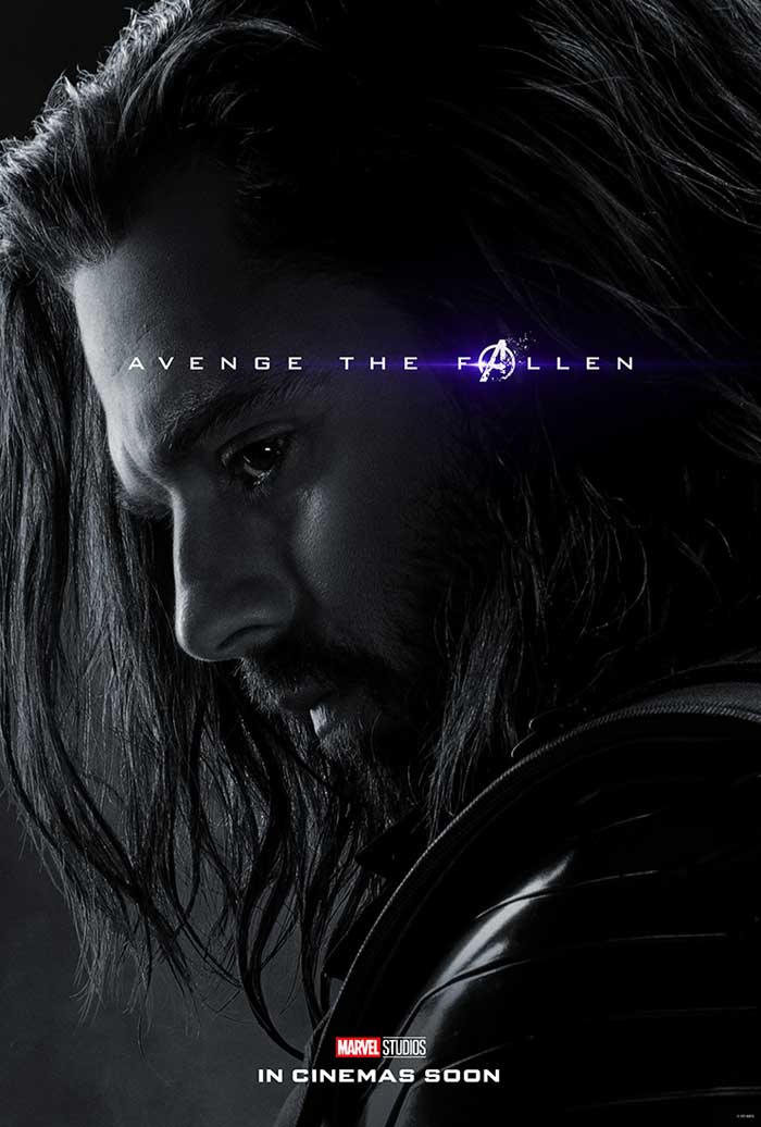 Vengadores: Endgame - cartel Sebastian Stan es Winter Soldier