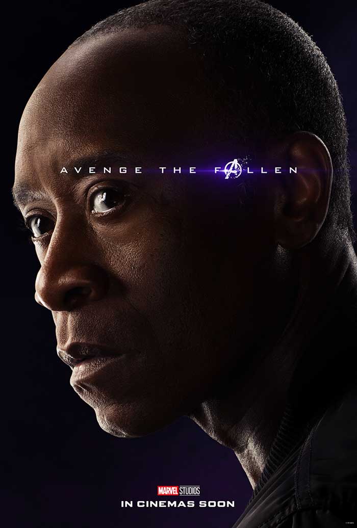 Vengadores: Endgame - cartel Don Cheadle es War Machine