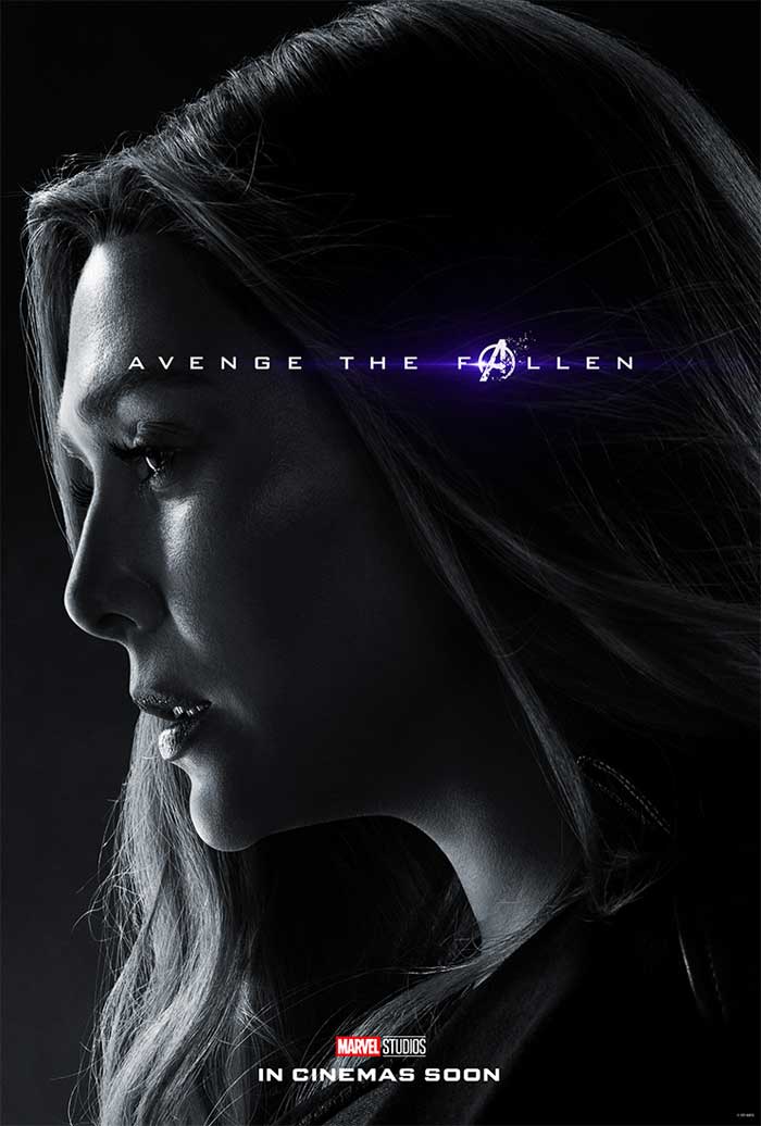 Vengadores: Endgame - cartel Elizabeth Olsen es Scarlet Witch