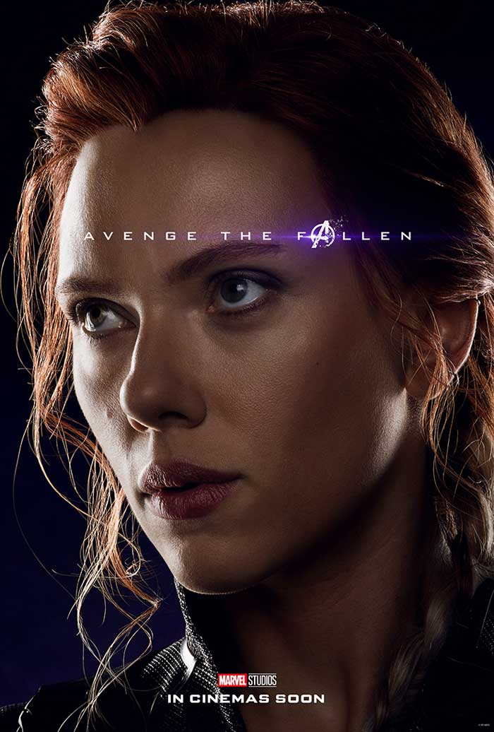 Vengadores: Endgame - cartel Scarlett Johansson es Viuda Negra