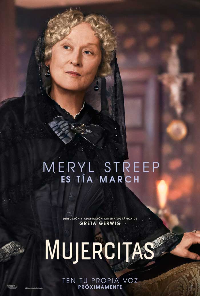Mujercitas - cartel Meryl Strep es Tía March