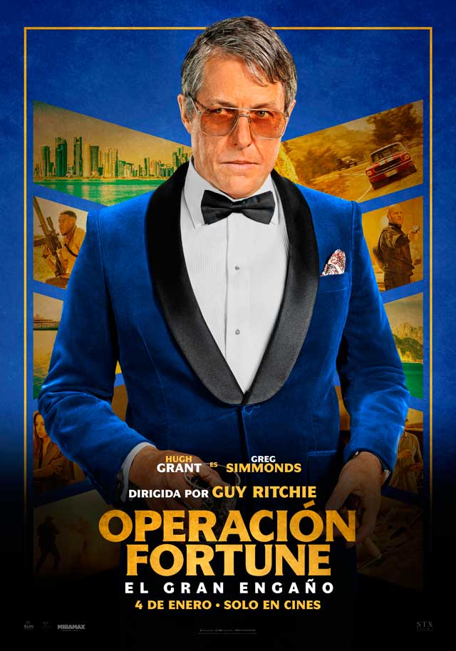 Operación Fortune: El gran engaño - cartel Hugh Grant es Greg Simmonds