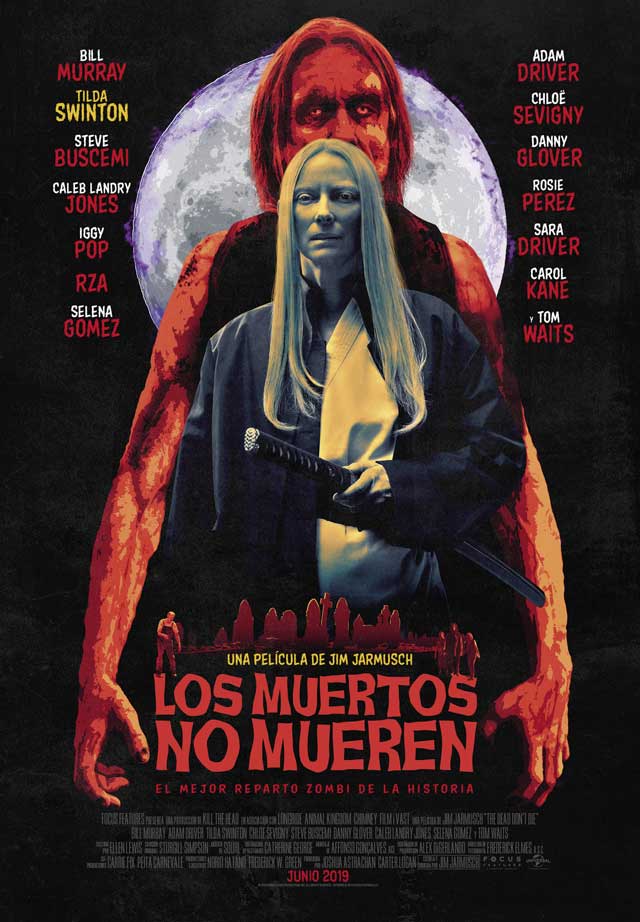 Los muertos no mueren - cartel Tilda Swinton