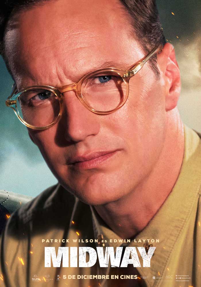Midway - cartel Patrick Wilson es Edwin Layton