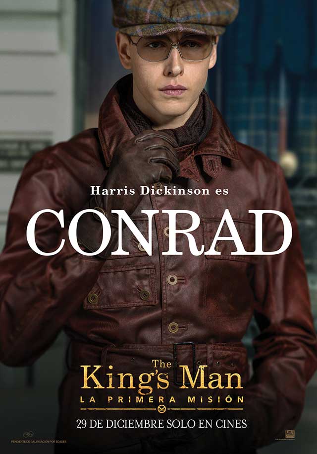 The king's man: la primera misión - cartel Harris Dickinson es Conrad