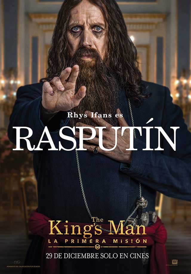 The king's man: la primera misión - cartel Rhys Ifans es Rasputín