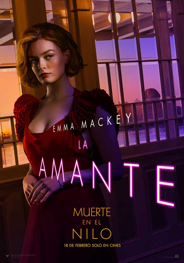 Muerte en el Nilo - cartel Emma Mackey es La amante