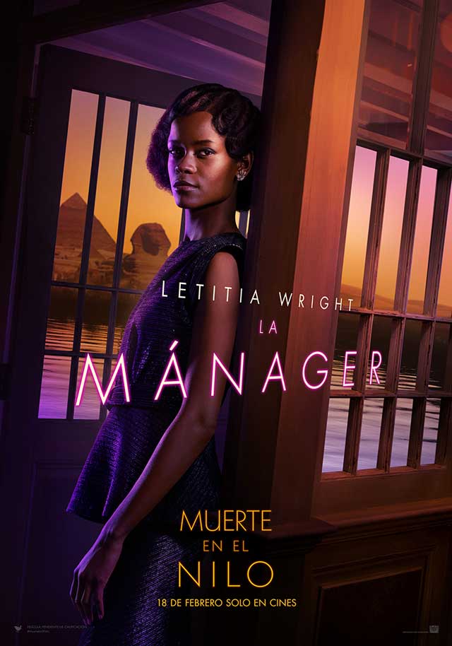 Muerte en el Nilo - cartel Letitia Wright es La mánager