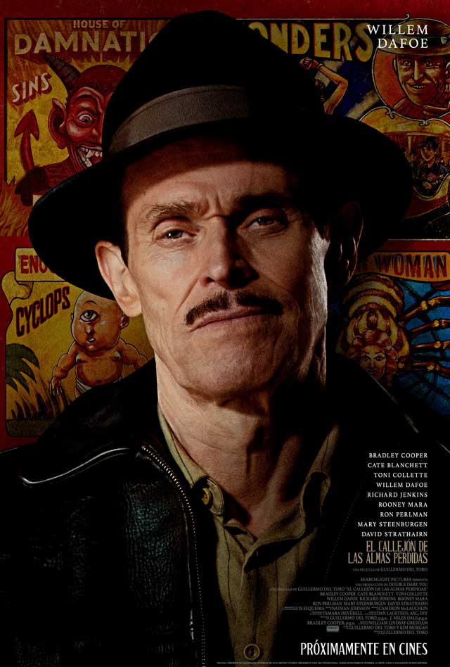 El callejón de las almas perdidas - cartel Willem Dafoe