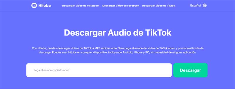 Descargar audio de TikTok