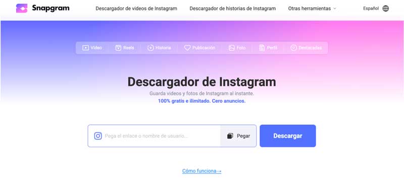 Descargador de Instagram