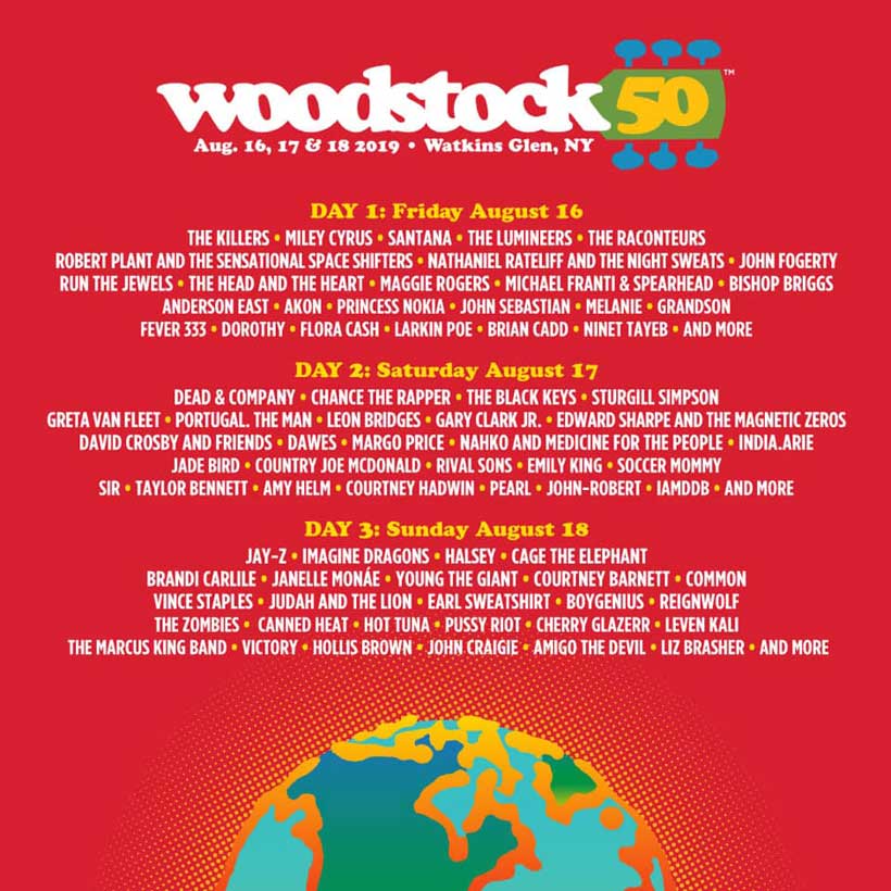 Cartel del Woodstock 50