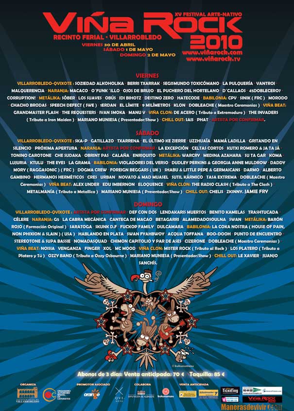 Viña Rock 2010 cartel