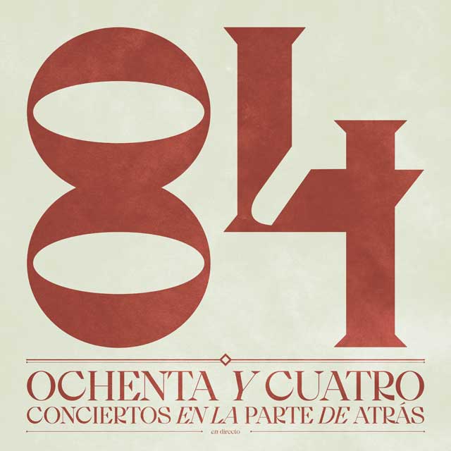 84: Ochenta y cuatro conciertos en la parte de atrás - portada