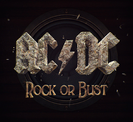 Portada tridimensional del álbum 'Rock or bust' de AC/DC
