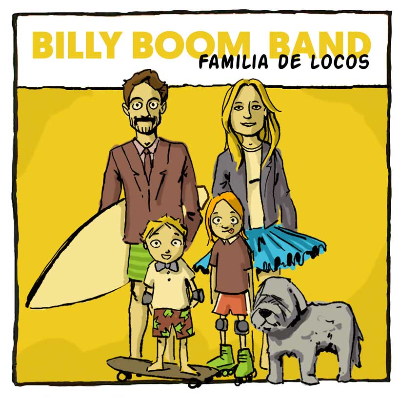 Billy Boom Band: Familia de locos - portada