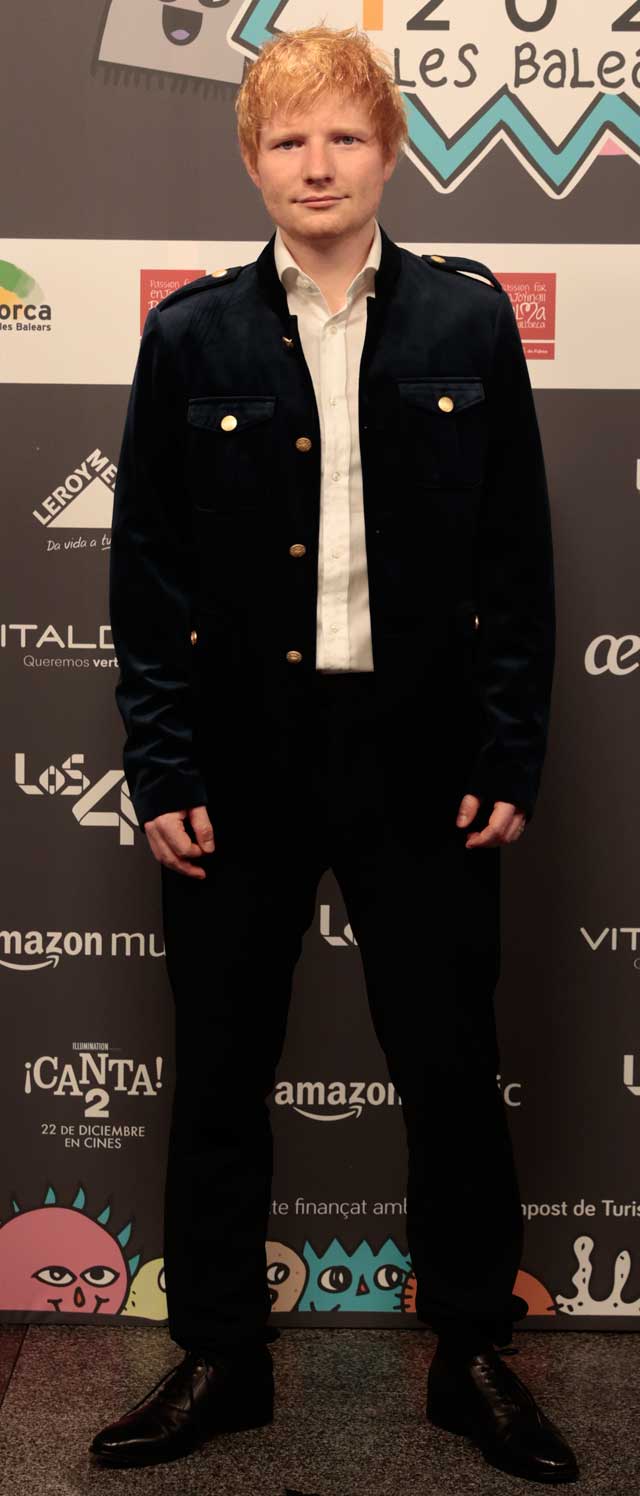 Ed Sheeran LOS40 Music Awards Edición 2021. Alfombra roja