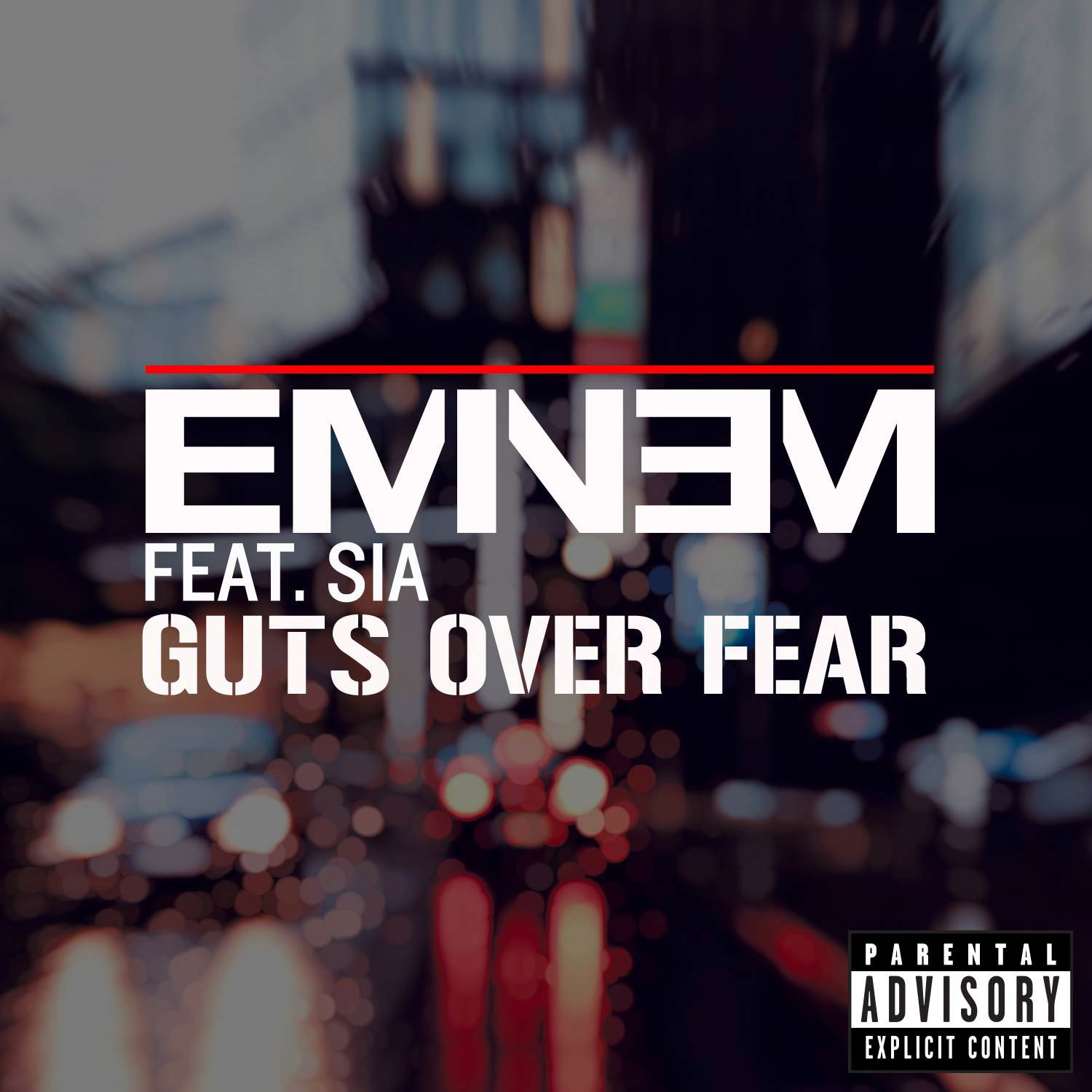Eminem con Sia: Guts over fear, la portada de la canción