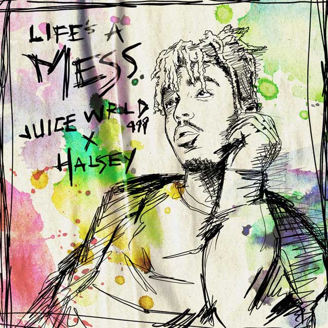 Juice WRLD con Halsey Life's a mess, la portada de la canción