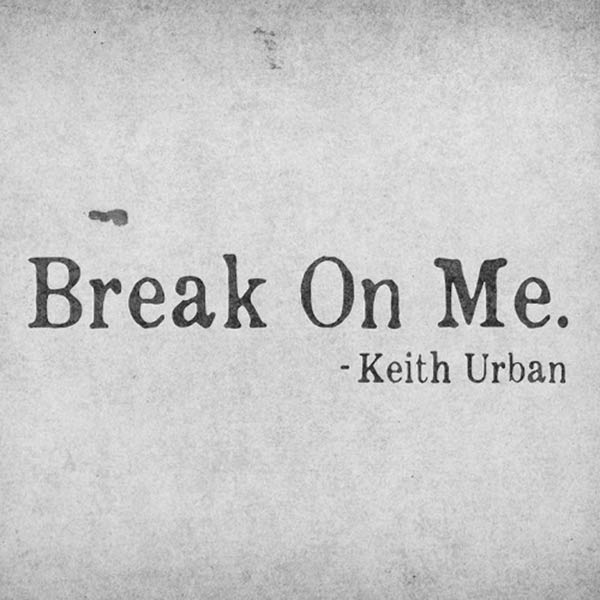 Keith Urban: Break on me - portada