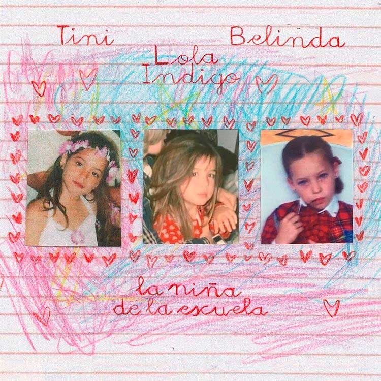 Lola Indigo con Belinda y Tini: La niña de la escuela - portada