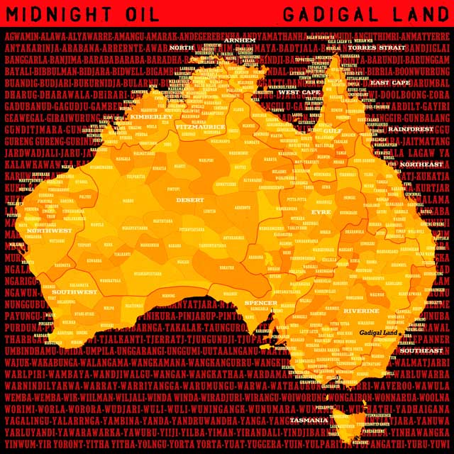 Midnight Oil con Dan Sultan, Joel Davison, Kaleena Briggs y Bunna Lawrie: Gadigal land - portada